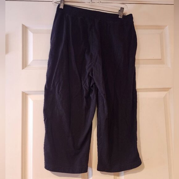 Kim Rogers stretchy black capri sweatpants S - Picture 3 of 3